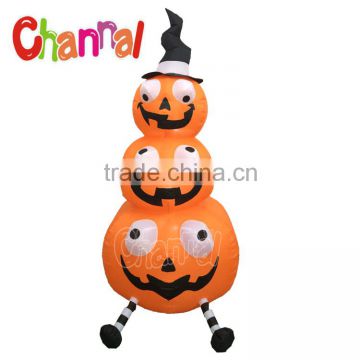 Three stacking halloween pumpkin inflatable halloween party light decoration