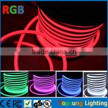 DC 24v 5050 RGB DMX neon led rope light ultra slim 11*18mm 50m roll