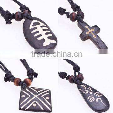 new hot custom fashion mens ox bone necklace pendant jewelry