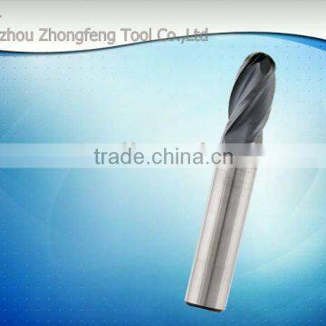 Tungsten carbide 4 flutes ball nose end mill cutter