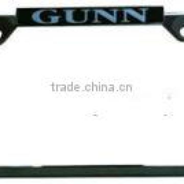 2-Hole Custom Chromed Plastic Thin Top License Plate Frame