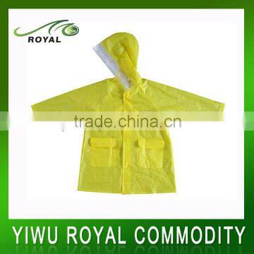 Yellow PVC Hot Sale Kids Raincoat