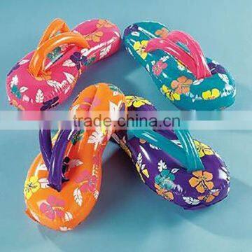 floral pattern inflatable flip flop sandals beach party favor