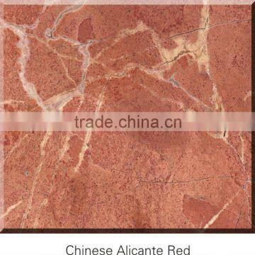 Chinese polished Alicante Red beige marble