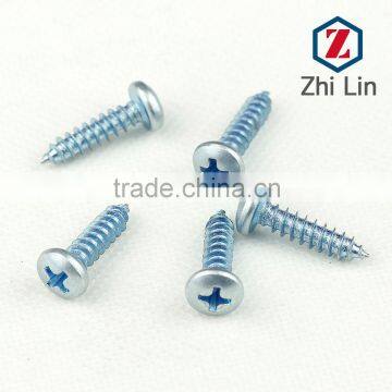 Stainless Steel Hardened Blue Zinc Plated Cross Pan Self Tapping Screw DIN 7981