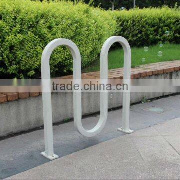 Rectangular Powder Coated Waves Bike Rack