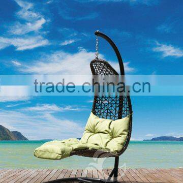 Patio swing chair outdoor furniture rattan moon hanging lounge chair