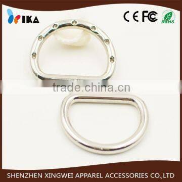 decorating metal zinc alloy D ring bag buckle