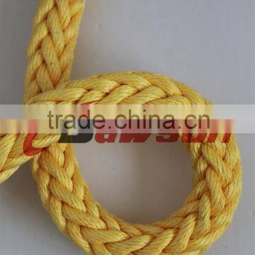 Dawson 8 strands yellow polypropylene rope for marine