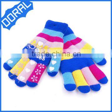 Popular finger Style With Good Quality Kintted Gloves for child