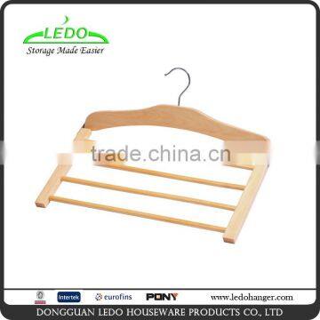 4 Tier Beam Clamp Wooden Pants Trousers Hangers