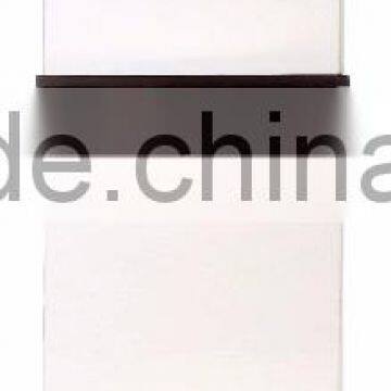 1026-5 Glass Reflector Bowl Deep Coffee Wood Accents White Linen Shades Bold Lighting Style Floor Lamp photo-2