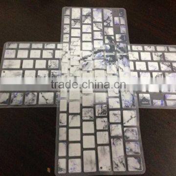 last specification white marble 0.3MM silicone keyboard skin for laptop keyboard