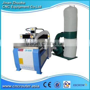 6090 1500W Small CNC Router Engraver 600*900MM With PCI NCStudio Control Stainless Steel Water Slot Dust Collector ZK-6090 CE