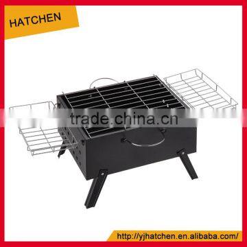 A606 black outdoor stainless steel foldable picnic charcoal BBQ grill