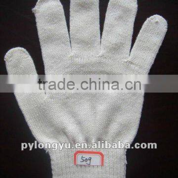 10 guage natural white safety gloves