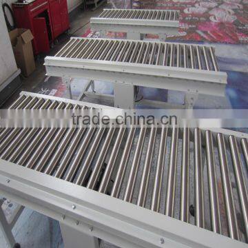 Gravity roller conveyors line for carton conveying