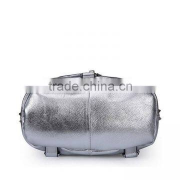 New Style Leather Silver Girls Backpack Bag photo-3