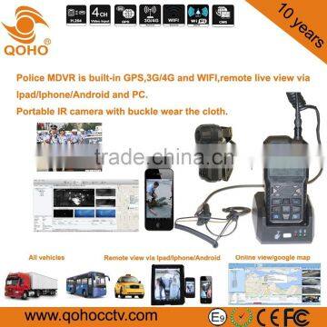 2.4inch display 3G GPS WIFI Police MDVR with External IR Camera