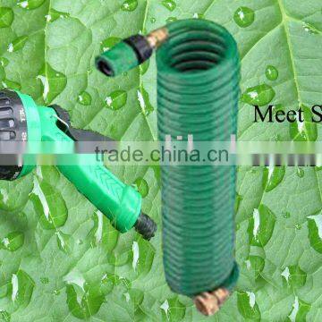 coiled garden hose