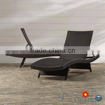 Patio furniture rattan wicker folding sun lounger for sales