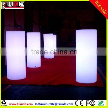 rechargeabel LED cylinder lamp/plastic round colomn lamp with battery operated