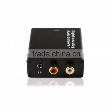 Optical SPDIF/Coaxial Digital to RCA L/R anolog audio converter with 3.5mm stereo earphone with USB cable