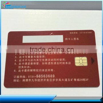 Contact smart ic card with signature panel