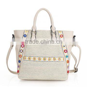 Wholesale Fashion Striped White Boho Handbag Casual Bohemian Shoulder Bag