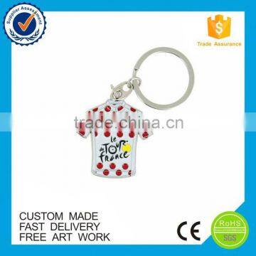 customize T-shirt shape metal keychains