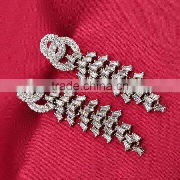 New Product Women Silver Crystal Boho Earrings photo-3