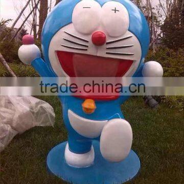 park decoration creative doraemon design fancy dustbin