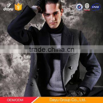 Fashion winter jackets for men brand cashmere wool coat double-breast custom made cashmere wool coat