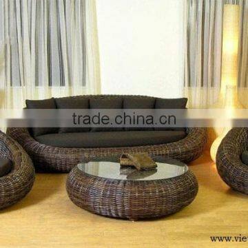 Poly rattan sofa set