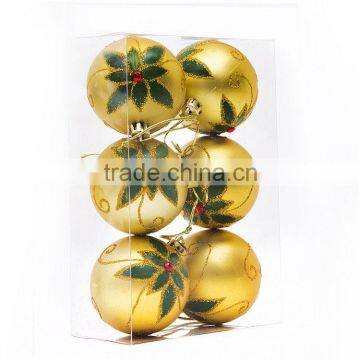 Best seller custom design plastic hanging christmas ball with different size