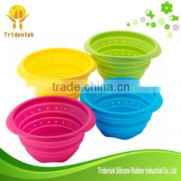 Hot Flexible Non-stick kitchen accessory silicone colander