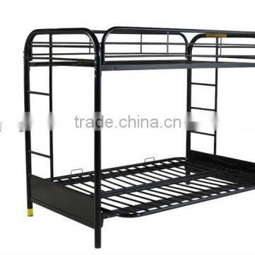 2013 New Design Black Metal Bunk Bed with Guard Bar