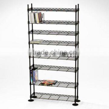 8-Tier Media CD Rack/ CD Storage Rack Black