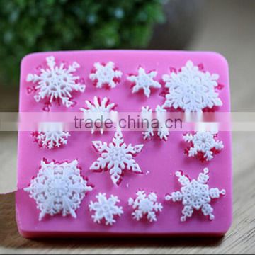 Christams Silicone Snowflakes Cake Mold / Xmas Fondant Cake Decoration Mould / silicone molds for cake decorating