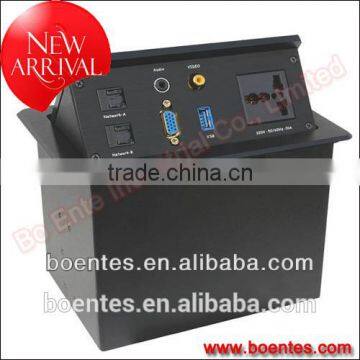 Tabletop Hydraulic Pop Up Power Socket With Bottom Connection for Office AV Solutions photo-3