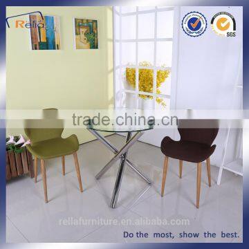 Wholesale Glass Top With Chromed Legs Dining Room Table Furniture