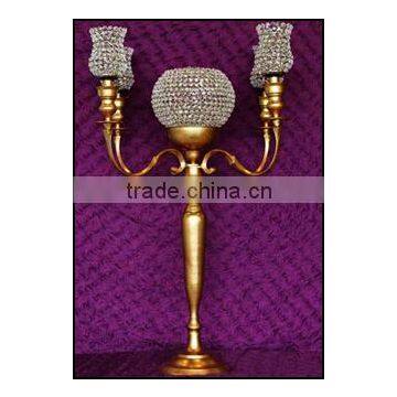 Gold crystal candelabra for sale