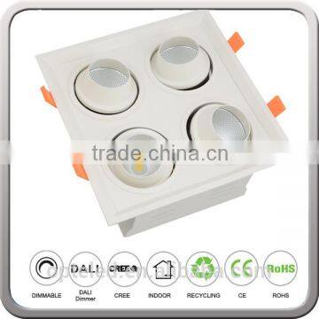 Recessed LED Square Downlights 4 heads