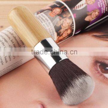 Flat Top Bamboo Buffer Handle Blush Makeup Tool Liquid foundation Powder Brush