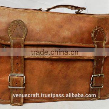 real goat leather office bag/cross body shoulder leather bag,