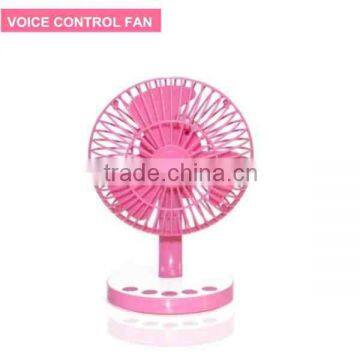 Hot selling colorful protable voice control remote mini usb cooling fan