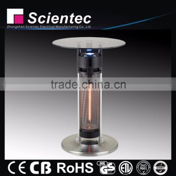 Scientec Fashion Design 1400W Far Infrared Patio Heater With Glass Table Manufacture