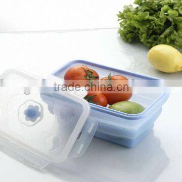 2013 new style food grade silicone collapsible childrens lunch boxes