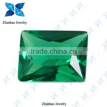 synthetic spinel green rectangle stone