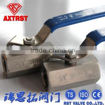 1pc hexagonal stainless steel thread 2000wog ball valve